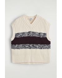 COS - Textured Merino Wool V-Neck Vest - Lyst