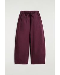 COS - Elasticated Barrel-Leg Pants - Lyst