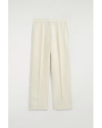 COS - Tailored Linen-Blend Straight-Leg Pants - Lyst