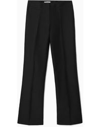 COS - Flared Wool-blend Trousers - Lyst