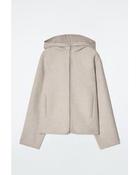 COS - Hooded Double-faced Wool Jacket - Lyst