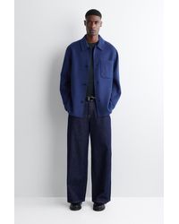 COS - Doubleface-Hemdjacke Aus Wolle - Lyst