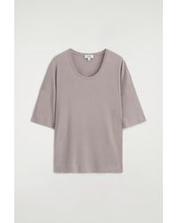 COS - Fluid Modal Scoop-Neck T-Shirt - Lyst