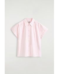 COS - Striped Short-Sleeved Cotton Shirt - Lyst