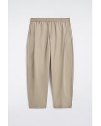 COS - Cropped Elasticated Relaxed-Fit Wide-Leg Trousers - Lyst