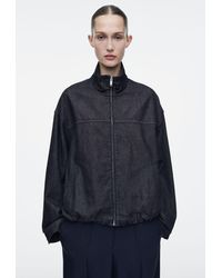 COS Wool Bomber Jacket in Black | Lyst