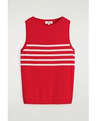 COS - Striped Knitted Tank Top - Lyst