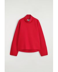 COS - Boiled-Wool Funnel-Neck Jumper - Lyst