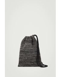 COS - Mélange Knitted Drawstring Crossbody Bag - Lyst