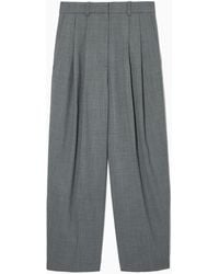 COS - Wide-leg Tailored Wool-blend Trousers - Lyst