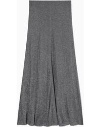 COS - Sparkly Ribbed-knit Maxi Skirt - Lyst