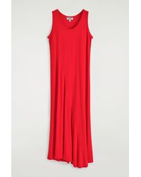 COS - Asymmetric Jersey Midi Dress - Lyst