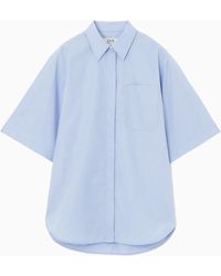 COS - Short-sleeved Pinstriped Shirt - Lyst