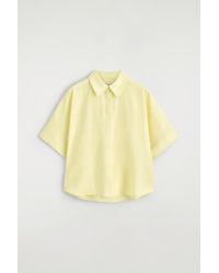 COS - Oversized Short-Sleeved Linen Shirt - Lyst