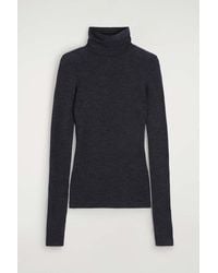 COS - Merino Wool High-Neck Top - Lyst