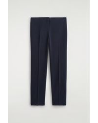 COS - Slim Wool-Blend Trousers - Lyst