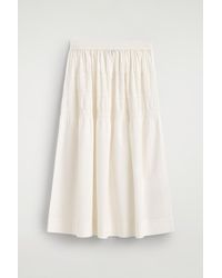 COS - Tiered Gathered Midi Skirt - Lyst