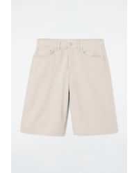 COS - Longline Denim Shorts - Lyst