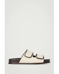 COS - Linen Double-strap Sandals - Lyst