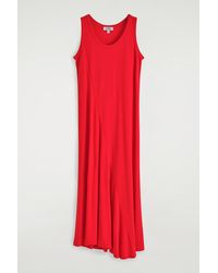COS Asymmetric Printed Midi Dress in Green | Lyst