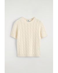 COS - Cable-Knit Cashmere T-Shirt - Lyst
