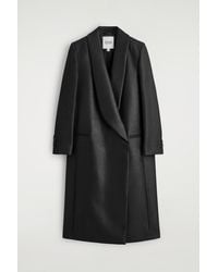 COS - Tailored Metallic Wool-Blend Long Coat - Lyst