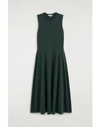 COS - Sculptural Cotton-Jersey Midi Dress - Lyst