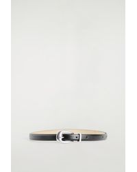 COS - Sculpted-Buckle Leather Belt - Lyst