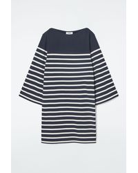 COS - Boat-neck Mini T-shirt Dress - Lyst