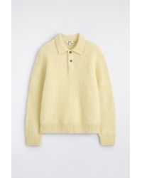 COS - Brushed Mohair-Blend Polo Sweater - Lyst