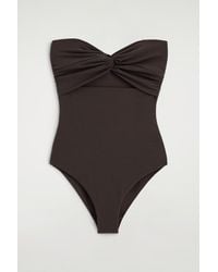 COS - Twisted Textured Cutout Swimsuit - Lyst