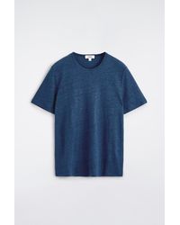 COS - Linen-Jersey T-Shirt - Lyst