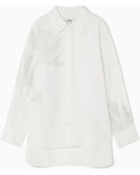 COS - Oversized Embroidered Shirt - Lyst
