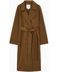 Cos boucle top wool cocoon coat