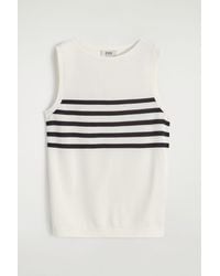 COS - Striped Knitted Tank Top - Lyst