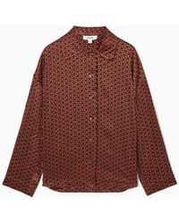 COS - Printed Pure Silk Pyjama Shirt - Lyst
