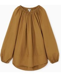 COS - Oversized Off-the-shoulder Blouse - Lyst