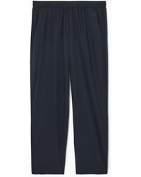 COS - Tapered Poplin Pull-on Pants - Lyst