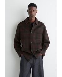 COS - Doubleface-Hemdjacke Aus Wolle - Lyst