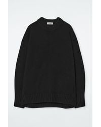 COS - Chunky Pure Cashmere Crew-neck Jumper - Lyst