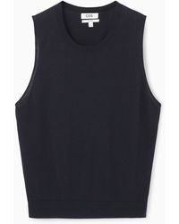 COS - Silk Knitted Tank Top - Lyst