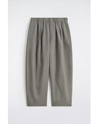 COS - Cotton Cropped Barrel-Leg Pants - Lyst