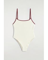 COS - Contrast-Trimmed Swimsuit - Lyst