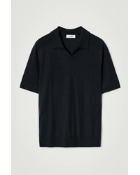 COS - Open-collar Cashmere Polo Shirt - Lyst