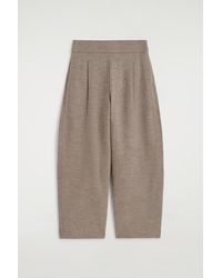 COS - Boiled-Wool Barrel-Leg Trousers - Lyst
