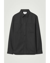 COS - Relaxed Wool-blend Utility Shirt - Lyst