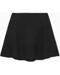 COS - Boiled-wool Mini Skirt - Lyst