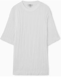 COS - Oversized Crinkled Jersey T-shirt - Lyst