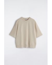 COS - Oversized Short-Sleeved Cotton Sweatshirt - Lyst