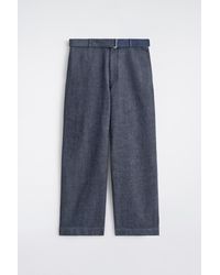COS - Belted Denim Straight-Leg Pants - Lyst
